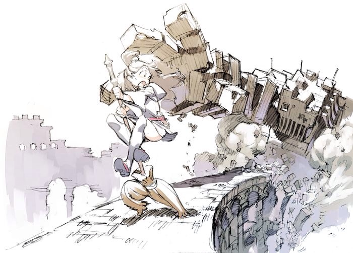 kagari atsuko (little witch academia) drawn by yoshinari_you
