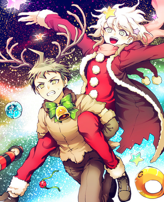 komaeda nagito and hinata hajime (danganronpa and 1 more) drawn by zakki
