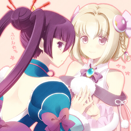 saki and finnel (ar tonelico and 1 more) drawn by kokuro