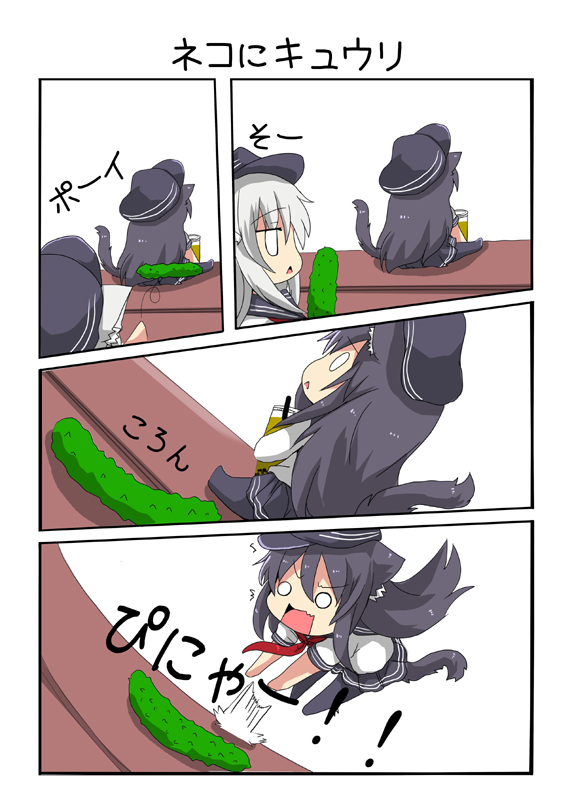 hibiki and akatsuki (kantai collection) drawn by oshiruko_(uminekotei)