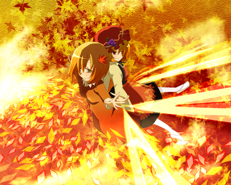 aki minoriko and aki shizuha (touhou) drawn by aoi_(annbi)