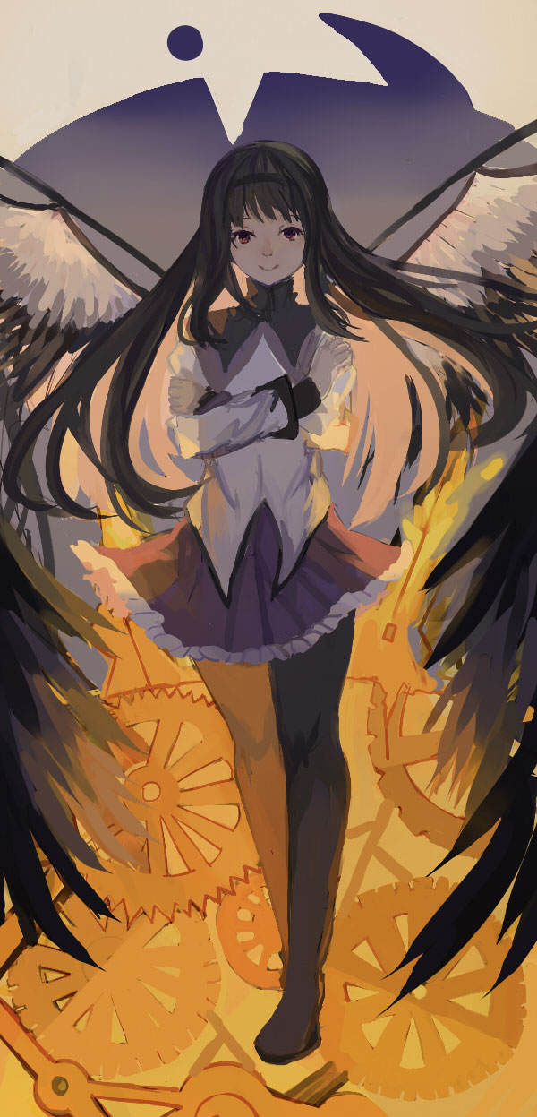 akemi homura and akuma homura (mahou shoujo madoka magica and 1 more) drawn by wttwj