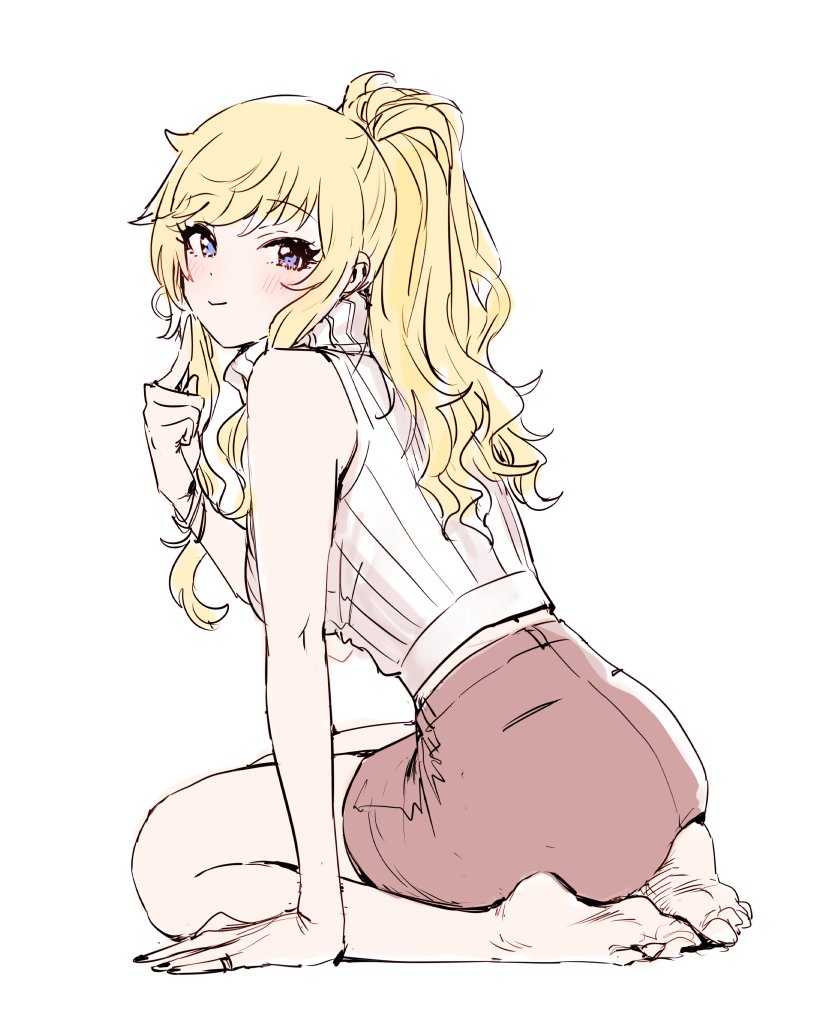 ohtsuki yui (idolmaster and 1 more) drawn by goshiki_suzu