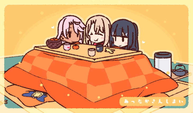 illyasviel von einzbern, chloe von einzbern, miyu edelfelt, and magical sapphire (fate and 2 more) drawn by yoru_nai