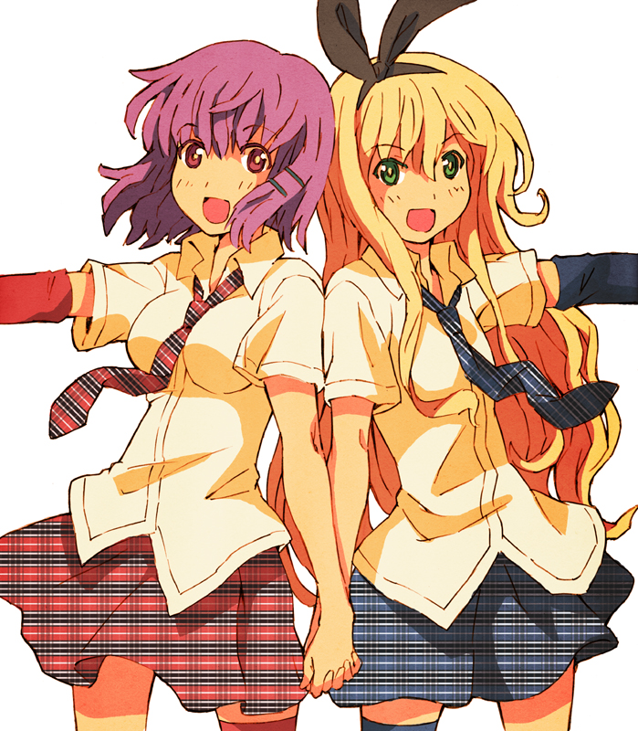 isurugi mio and yuuno arashiko (mm!) drawn by gig99
