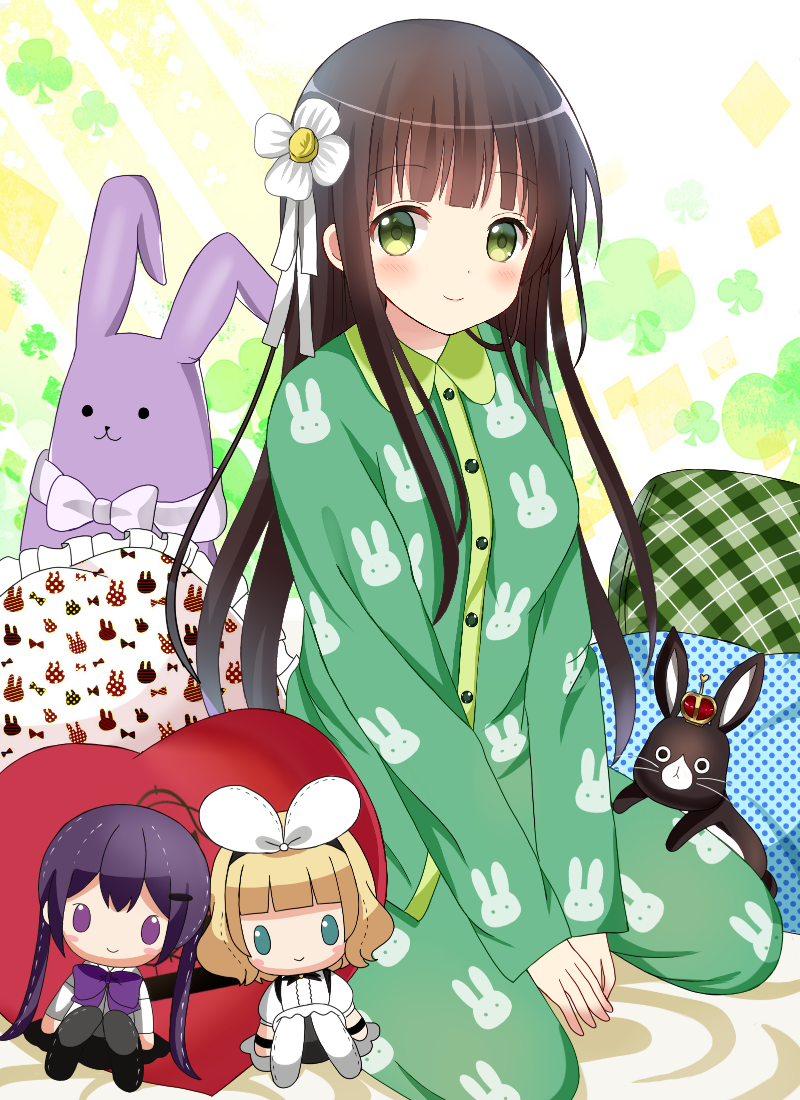 kirima syaro, tedeza rize, ujimatsu chiya, and anko (gochuumon wa usagi desu ka?) drawn by ryoutan