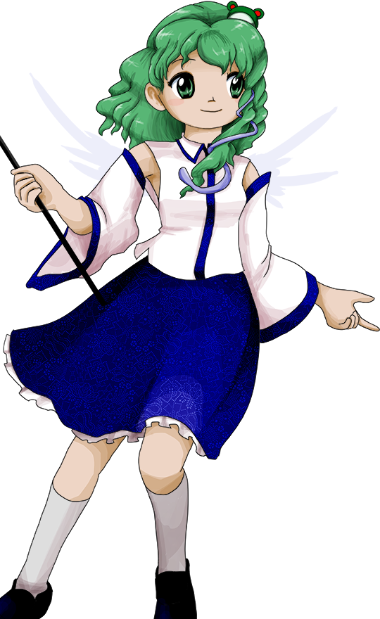 kochiya sanae (touhou and 1 more) drawn by zun_(artist)