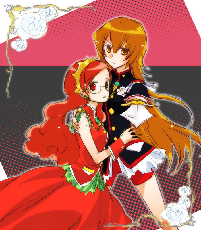 hanasaki tsubomi, myoudouin itsuki, tenjou utena, and himemiya anthy (precure and 2 more)