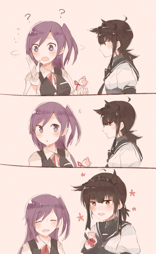 hatsuzuki and hagikaze (kantai collection) drawn by itomugi-kun