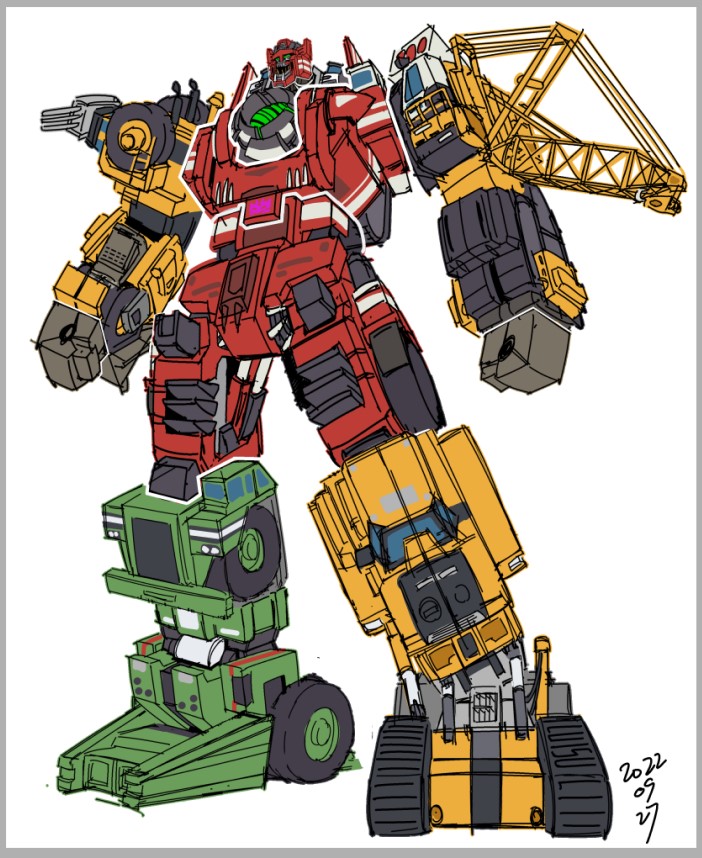 devastator (transformers and 2 more) drawn by momogo_l
