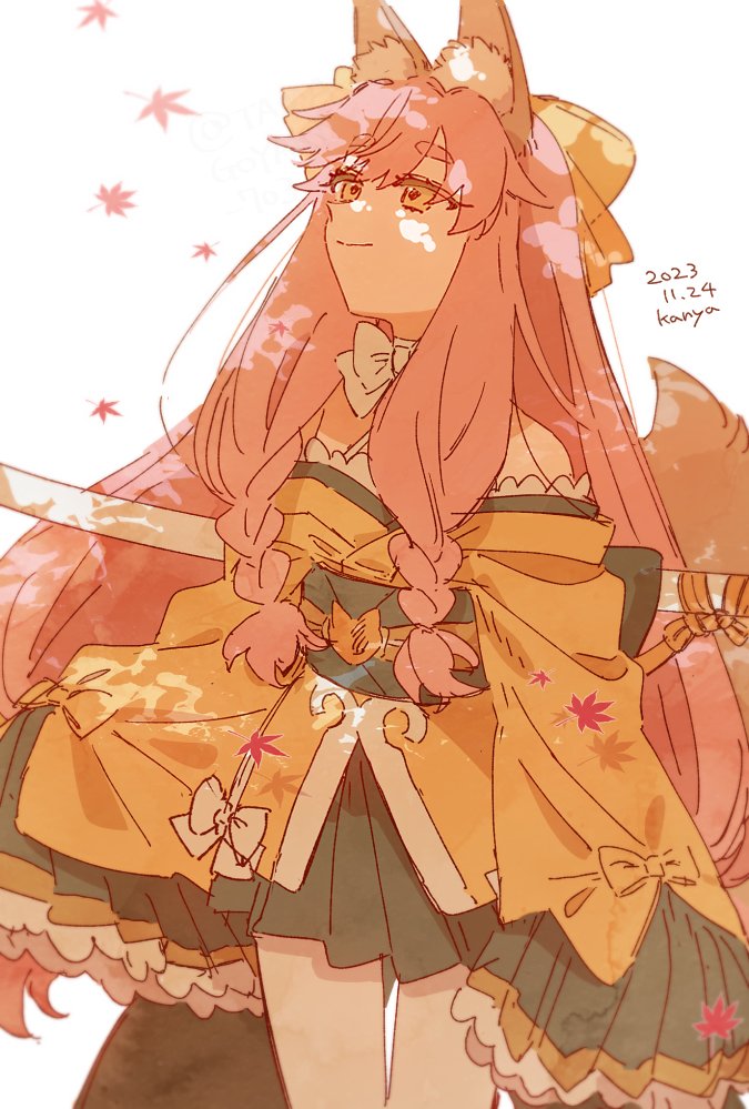 tamamo and tamamo aria (fate and 1 more) drawn by kanya_(asa_yake01)