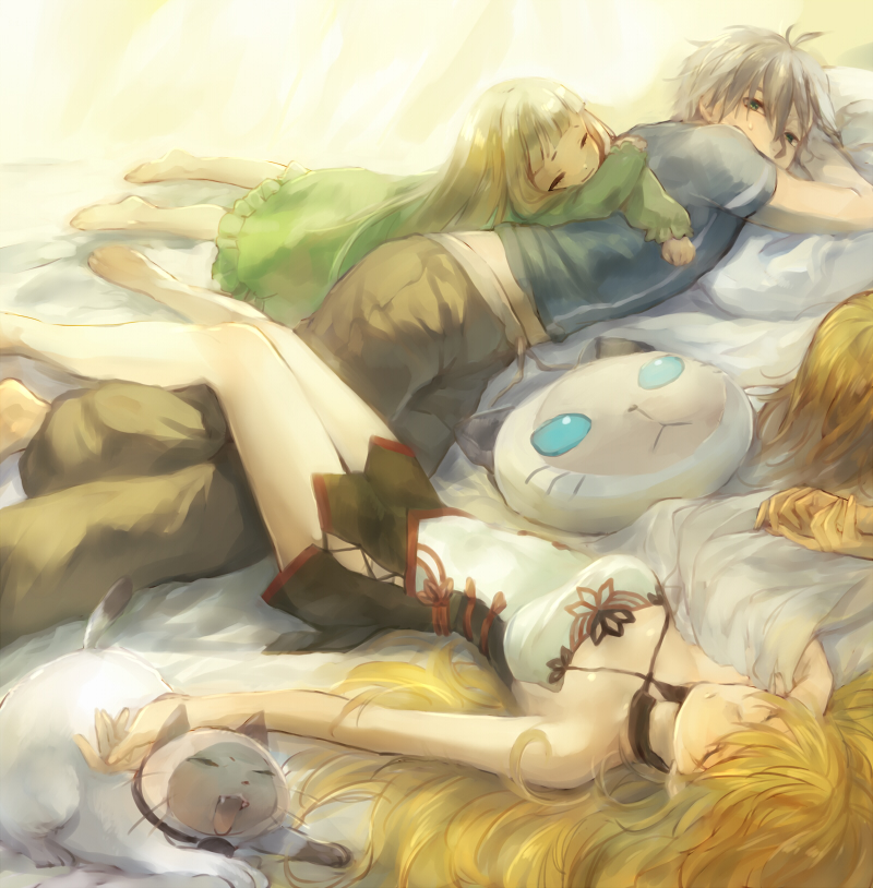 milla maxwell, leia rolando, ludger will kresnik, elle mel martha, and rollo (tales of and 2 more) drawn by maruishi