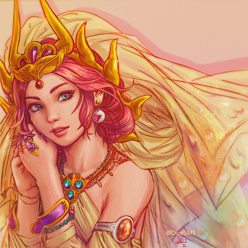 sarah (final fantasy and 1 more) drawn by dicesms