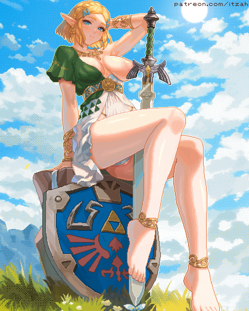 princess zelda (the legend of zelda and 1 more) drawn by itzah
