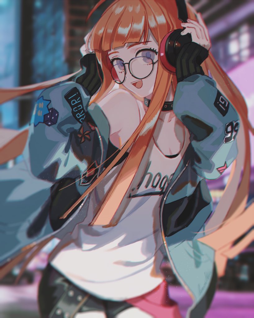 sakura futaba (persona and 1 more) drawn by lemontea
