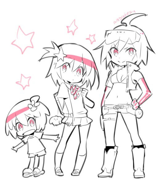 luluco and trigger-chan (trigger and 1 more) drawn by mago