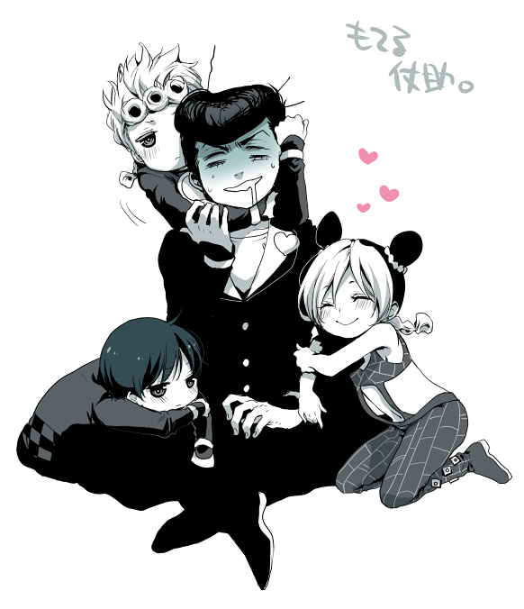 kujo jolyne, giorno giovanna, and higashikata josuke (jojo no kimyou na bouken and 3 more) drawn by nakagawa_waka