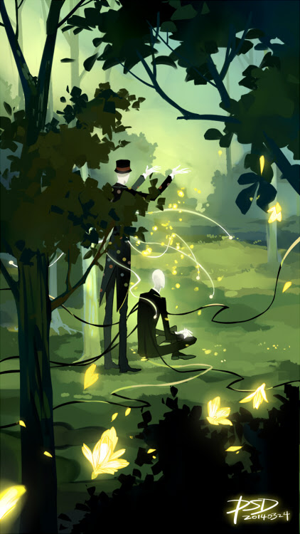 slender man and splendor man (creepypasta) drawn by psd_(psdgai)