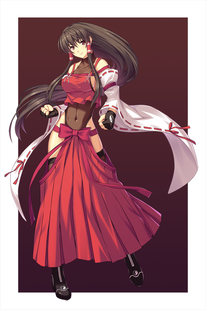 sendai hakurei no miko (touhou and 1 more) drawn by athrun1120