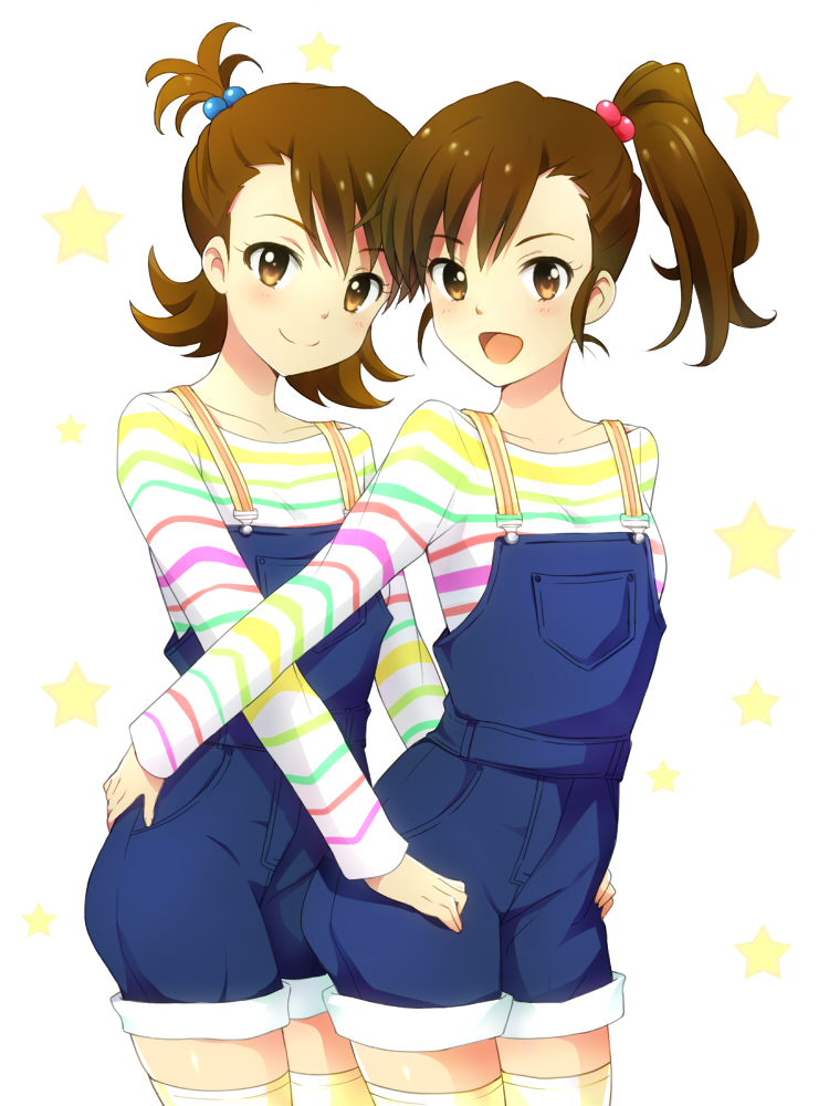 futami mami and futami ami (idolmaster) drawn by neko_kuruto