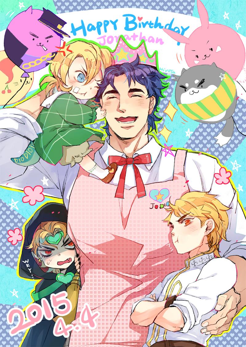 joseph joestar, kujo jotaro, dio brando, caesar anthonio zeppeli, kakyoin noriaki, and 2 more (jojo no kimyou na bouken and 4 more) drawn by hatoyama_itsuru