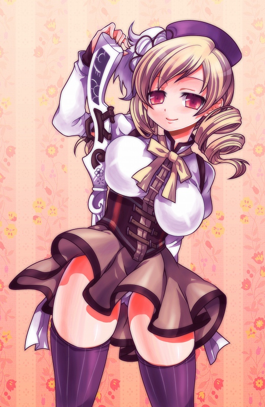 tomoe mami (mahou shoujo madoka magica) drawn by sate_hatena