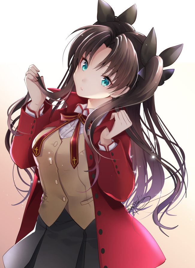 tohsaka rin (fate and 2 more) drawn by akatsuki_hijiri