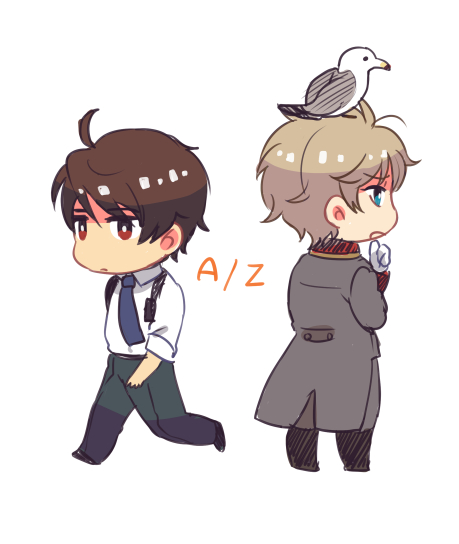 slaine troyard and kaizuka inaho (aldnoah.zero) drawn by ryuta