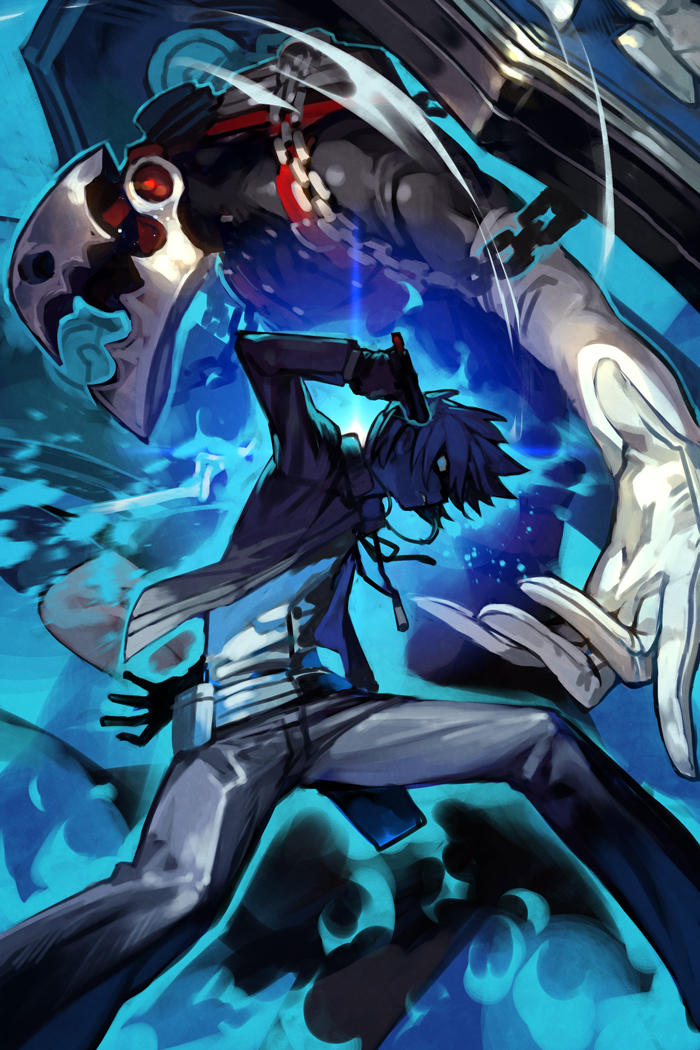 yuuki makoto and thanatos (persona and 1 more) drawn by hungry_clicker