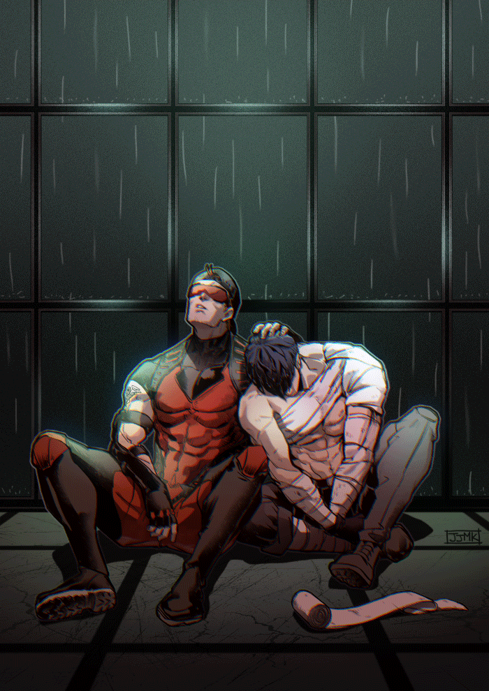 jason todd, red hood, roy harper, arsenal, and red arrow (dc comics and 2 more) drawn by jjmk-jjmk