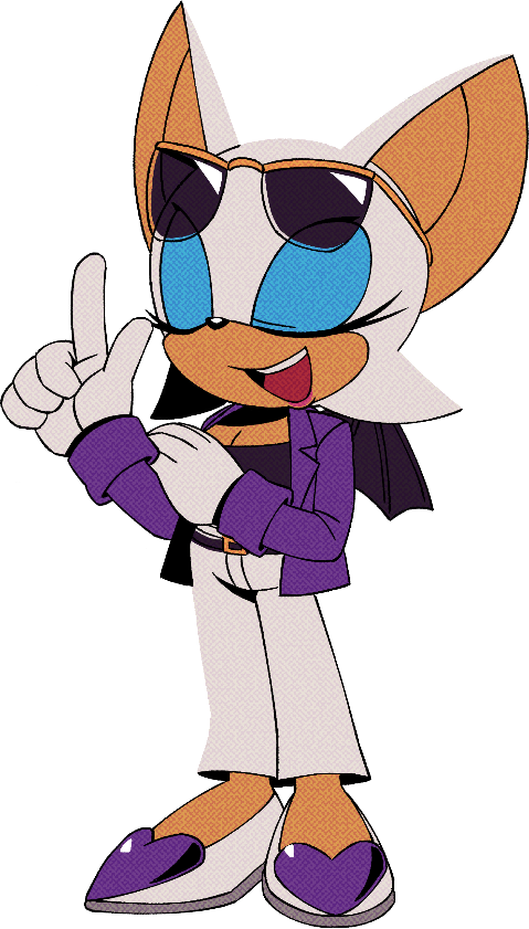 rouge the bat (sonic and 1 more) drawn by digimin