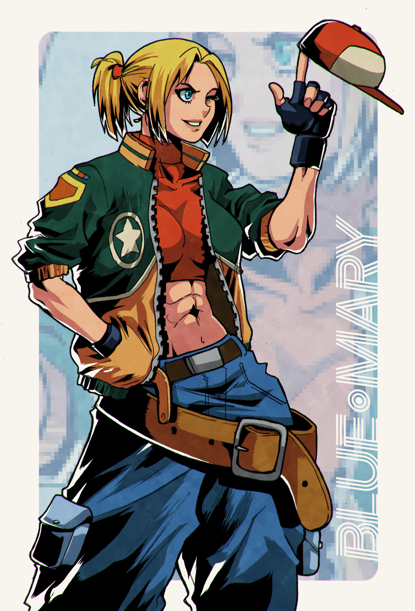 blue mary (the king of fighters and 1 more) drawn by zehb_br