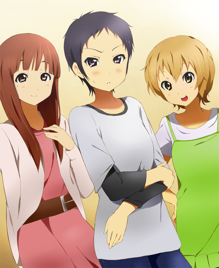 hayashi sachi, wada akira, and yoshida ayame (k-on! and 1 more) drawn by kakiuchi_itsuki