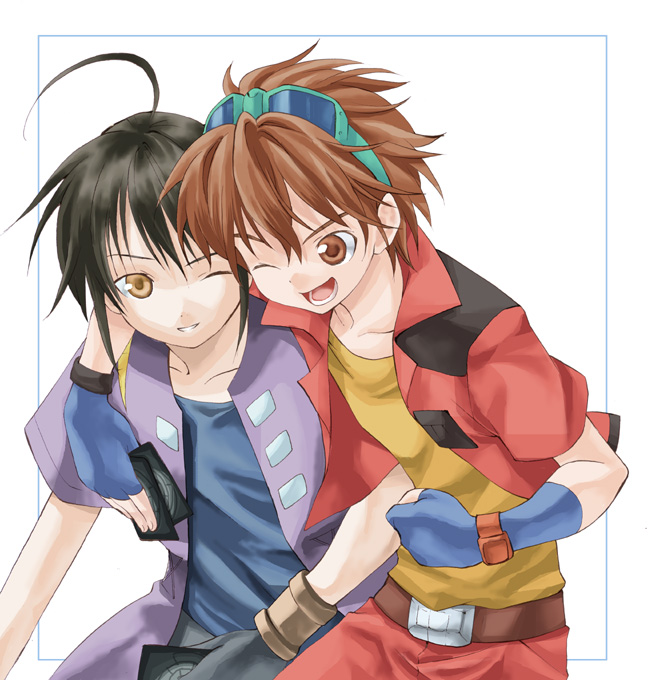 kazami shun and kuusou danma (bakugan and 1 more) drawn by takano_natsuki