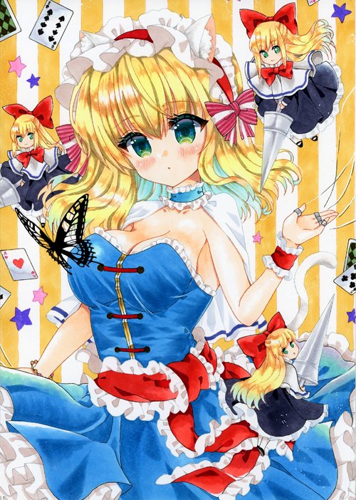 alice margatroid, shanghai doll, and hourai doll (touhou) drawn by zenra1112