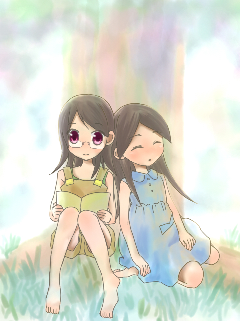 kitsu chiri and fujiyoshi harumi (sayonara zetsubou sensei) drawn by junpei