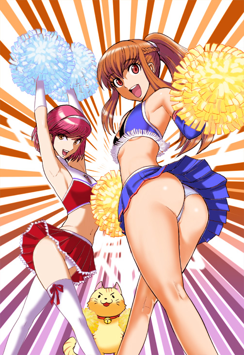 amemiya sayaka and shirosaki rin (osu! tatakae! ouendan) drawn by kamitsuki_manmaru