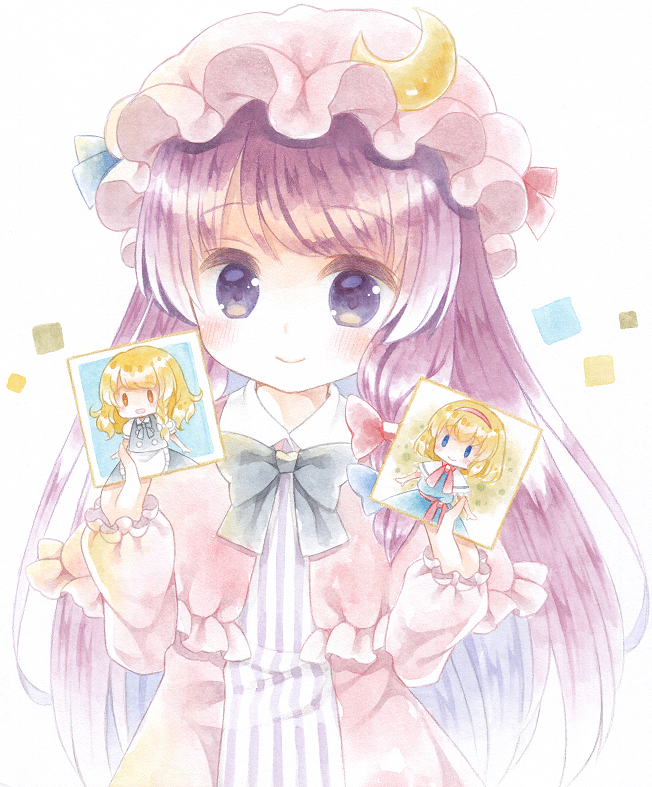 kirisame marisa, alice margatroid, and patchouli knowledge (touhou) drawn by kagome_f
