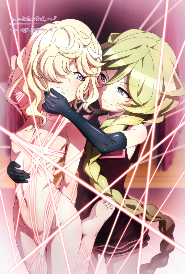 carol malus dienheim and sharon (senki zesshou symphogear and 1 more) drawn by uganda_(ugandam_00)