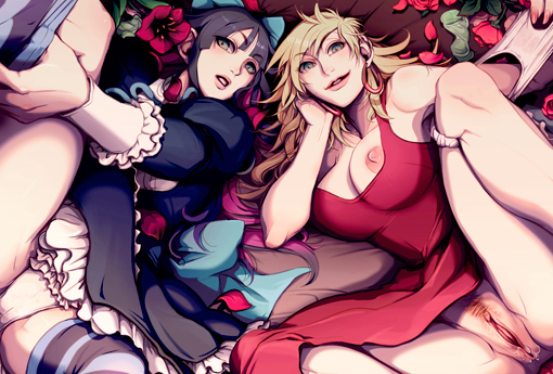 stocking and panty (panty & stocking with garterbelt) drawn by harumaki