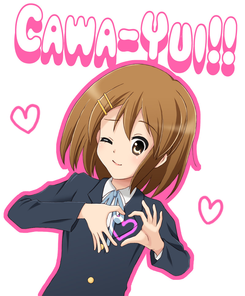 hirasawa yui (k-on!) drawn by fukamori_reo