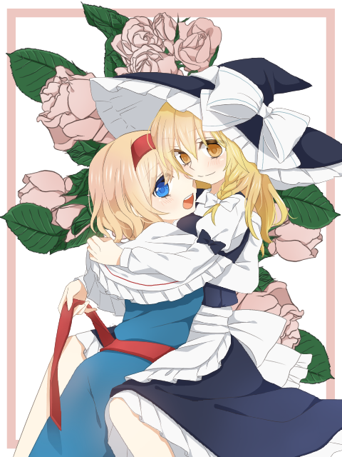 kirisame marisa and alice margatroid (touhou) drawn by tsuno_no_hito