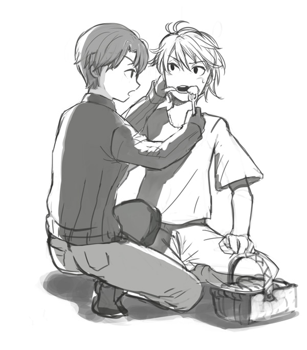 slaine troyard and kaizuka inaho (aldnoah.zero) drawn by miso_katsu