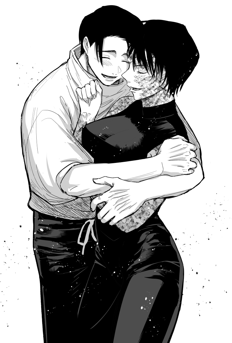 zen'in maki and okkotsu yuuta (jujutsu kaisen) drawn by merushii_(raynyhigher)