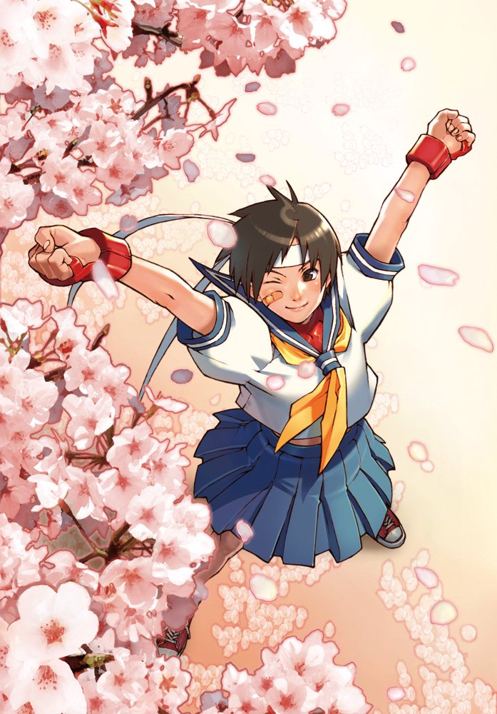 kasugano sakura (street fighter and 1 more) drawn by edaki_shin'ya