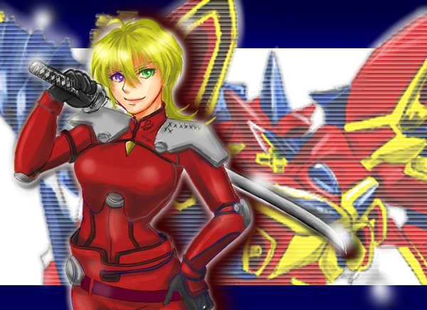 katina tarask and grungust sanshiki (super robot wars and 1 more) drawn by hgoyan