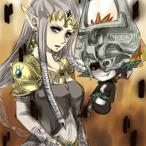 princess zelda and midna (the legend of zelda and 1 more)