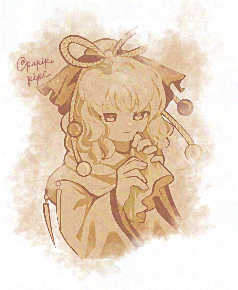 blonde oekaki girl (touhou and 1 more) drawn by papipu_pipi