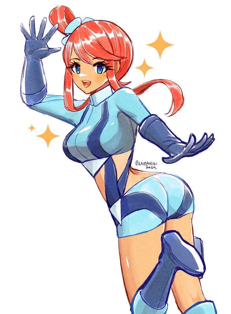 skyla (pokemon and 1 more) drawn by kamaniki