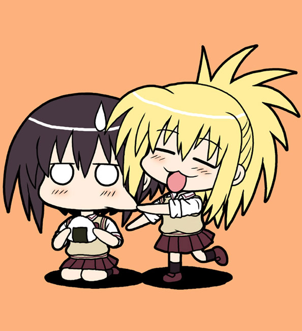 kawazoe tamaki and chiba kirino (bamboo blade) drawn by waiai